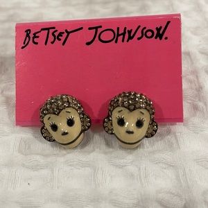 Betsey Johnson Earrings: Monkeys